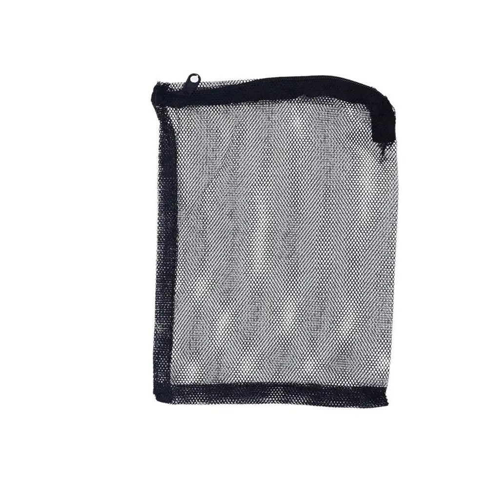 Reusable Aquarium Filter Net Bags (Black Nylon Mesh, Zip Closure, Pond & Tank Media)