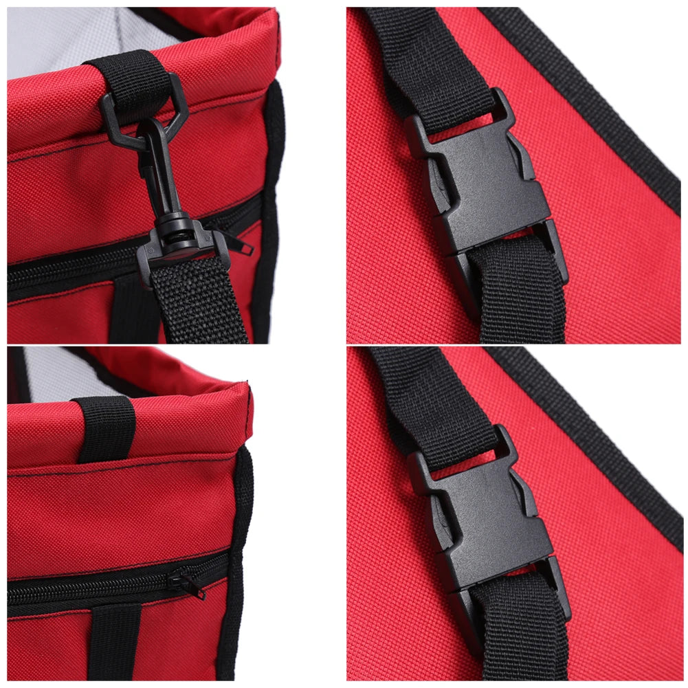 Portable Carrier Seat Bag Adjustable Strap Folding Pet Dog Carrier Double-Layer Pet Car Booster for Small Medium Pet Dog Cats