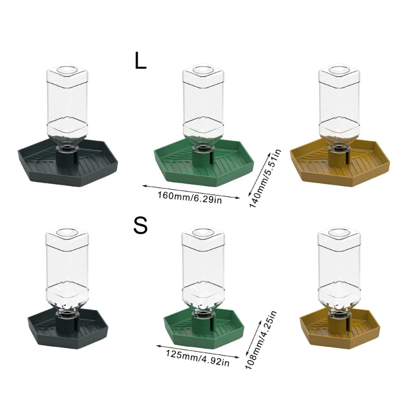 Reptiles Water Feeder Bowl Food Feeder Water Bottle For Reptiles Pet Antislip Automatic Water Dispenser for Lizards 87HA