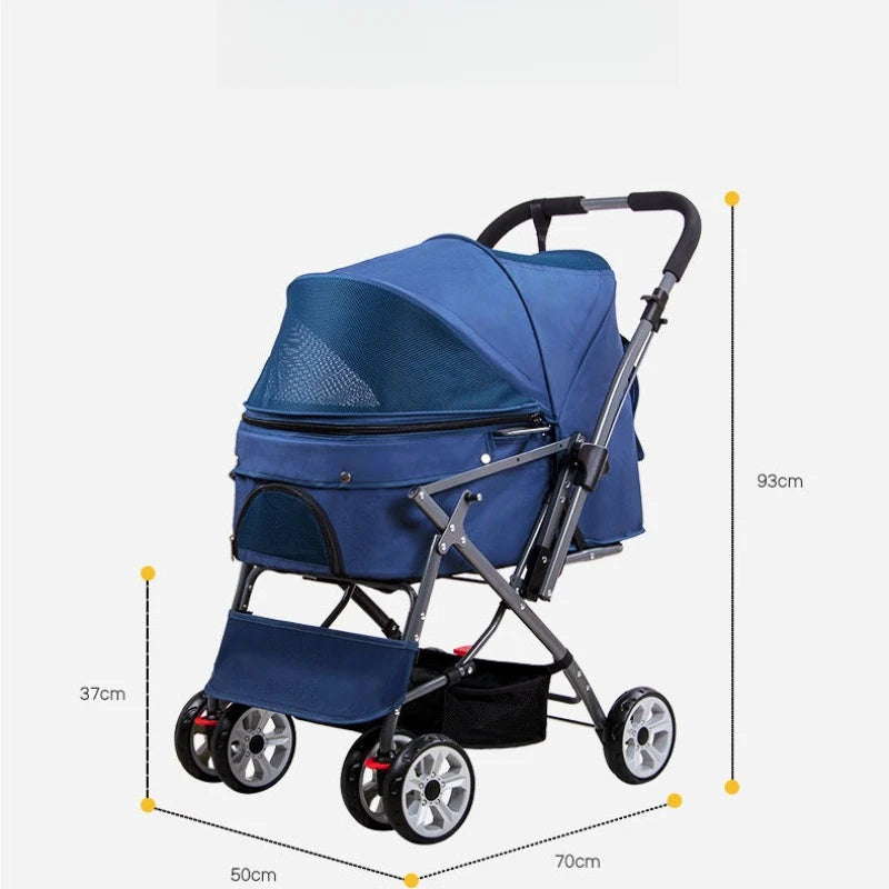 3 in 1 Folding Pet Stroller Detachable Carrier for Medium Dogs Small Dogs Cats  dog car seat  dog carrier
