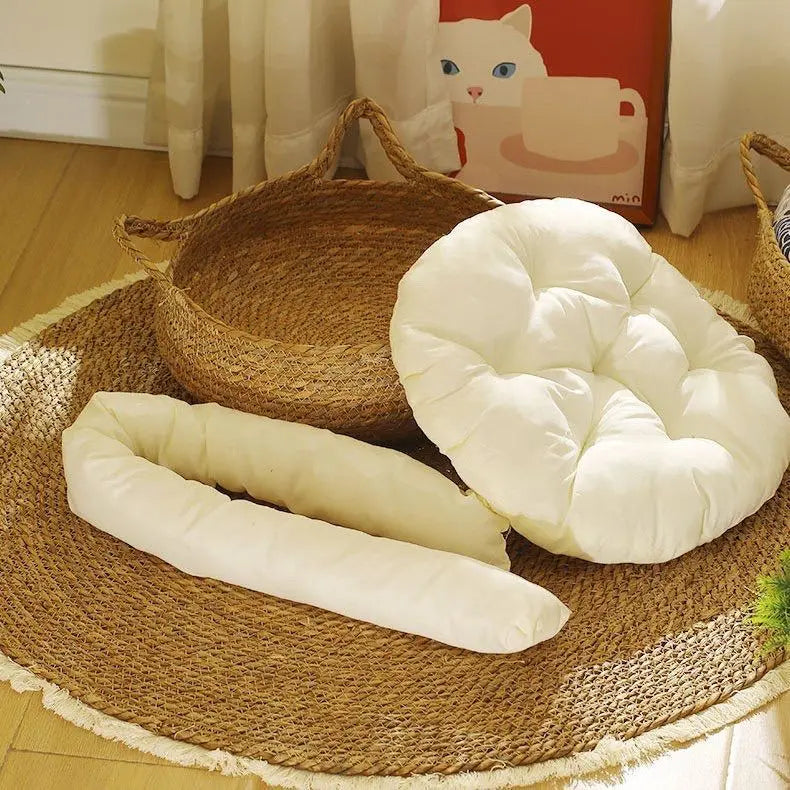 Woven Vine Cat Nest Bed, Cooling Design (All-Season)