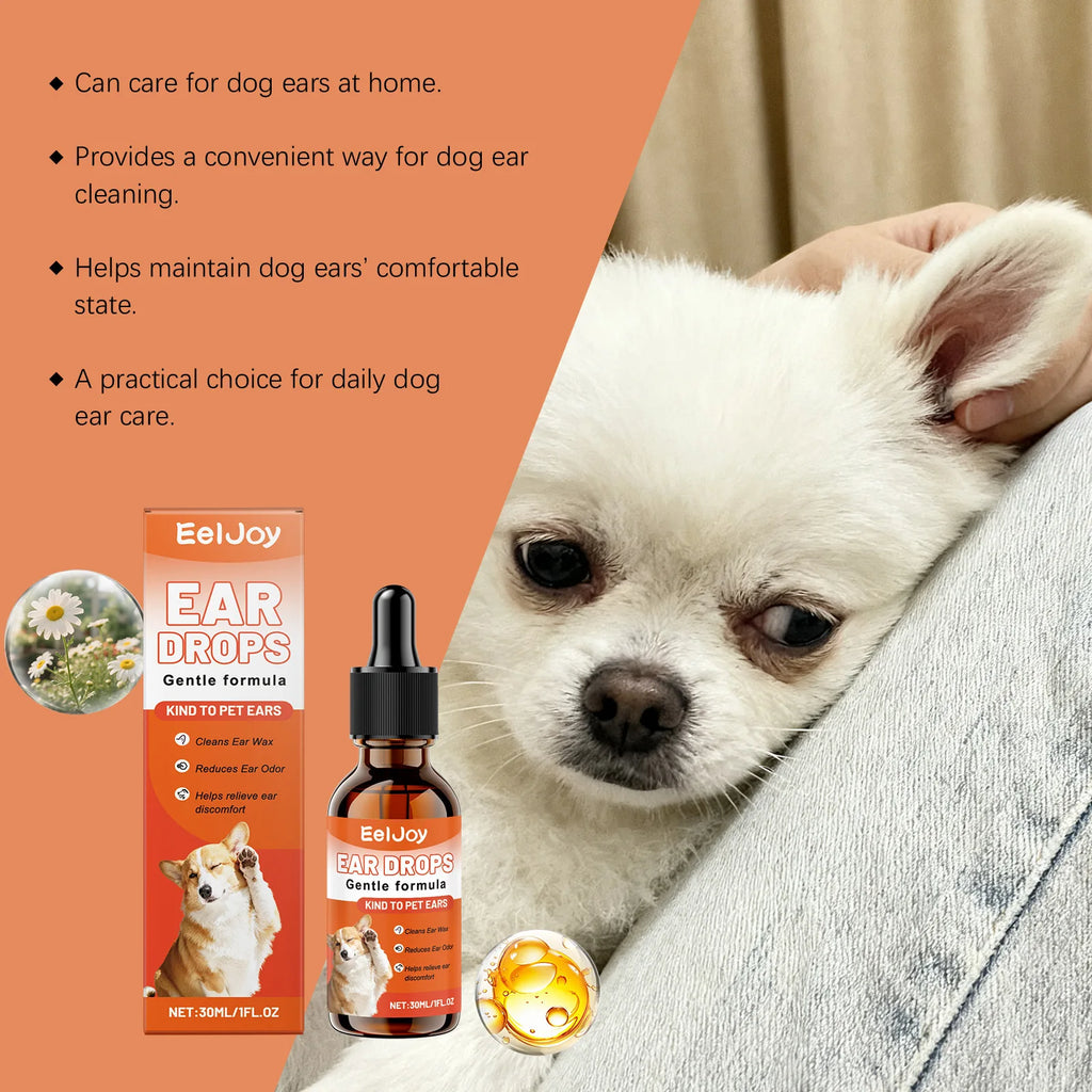 Dog Ear Essence Drops Lasting Reduce Earwax Relieving Discomfort Non Irritating Reducing Dandruff Daily Pet Ear Drops Solution