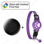 Adjustable GPS Pet Collar Tracker Kit for Android - Google Find My Compatible Cat & Pet Electronic Locator