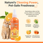 Citrus Enzymatic Pet Deodorizing Spray Urine Stain Odor Neutralizer Deep Cleaning Pet Safe Carpet Rug Upholstery Dogs & Cats