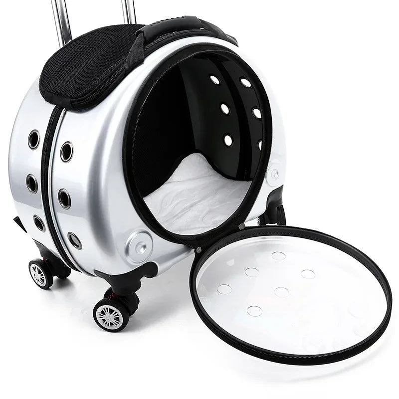 Pet Luggage Transparent Space Capsule Multi-purpose Backpack Cat Bag, Large Capacity Two Portable Small Dogs Outdoor Bag