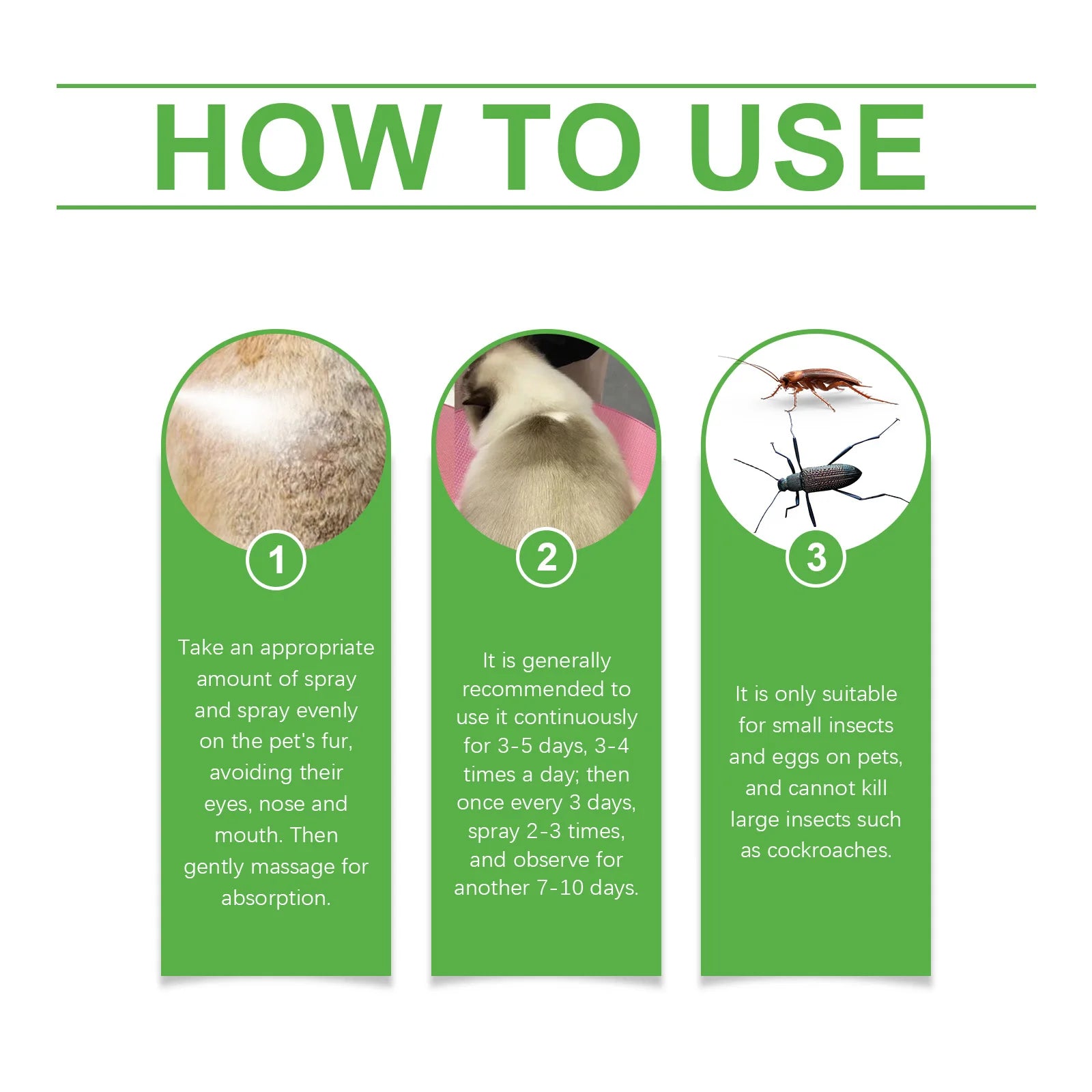 Pet Flea Tick Repellent Spray Effectively Reducing Fleas and Ticks Relieve Skin Itching Protect Health Fast-Acting Pet Repellent