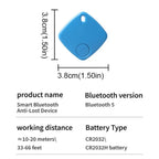 Bluetooth 5.0 Smart Anti-Loss GPS Tracker - Wireless Alarm Locator for Pets, Cars, Wallets & Keys