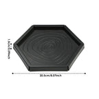 Black Plastic Material, Round and Hexagonal Reptile Lizard, Turtle Feeding Basin, Water Basin, Frog Bath Basin