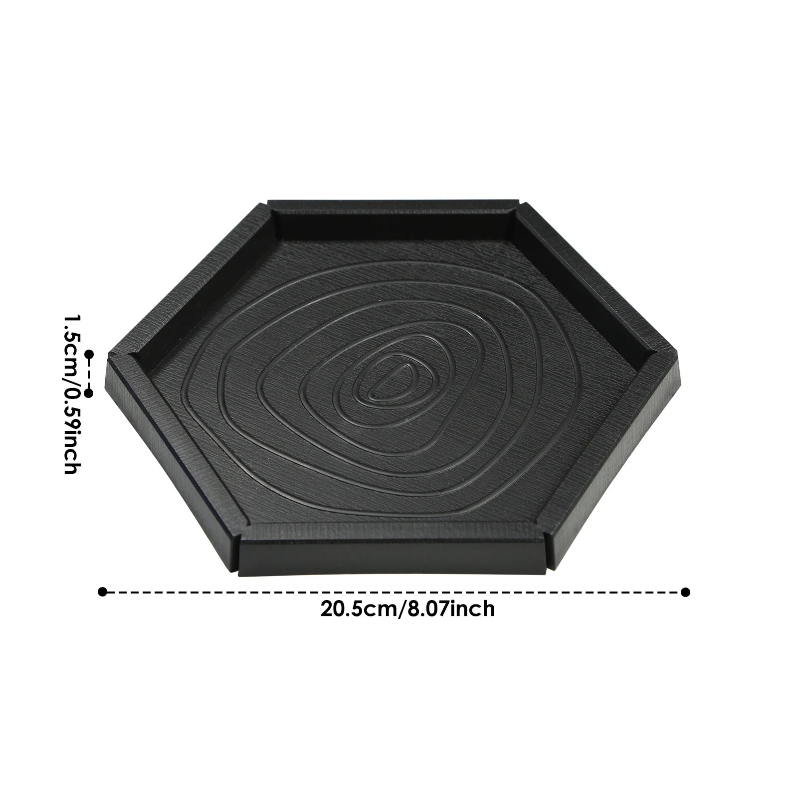 Black Plastic Material, Round and Hexagonal Reptile Lizard, Turtle Feeding Basin, Water Basin, Frog Bath Basin