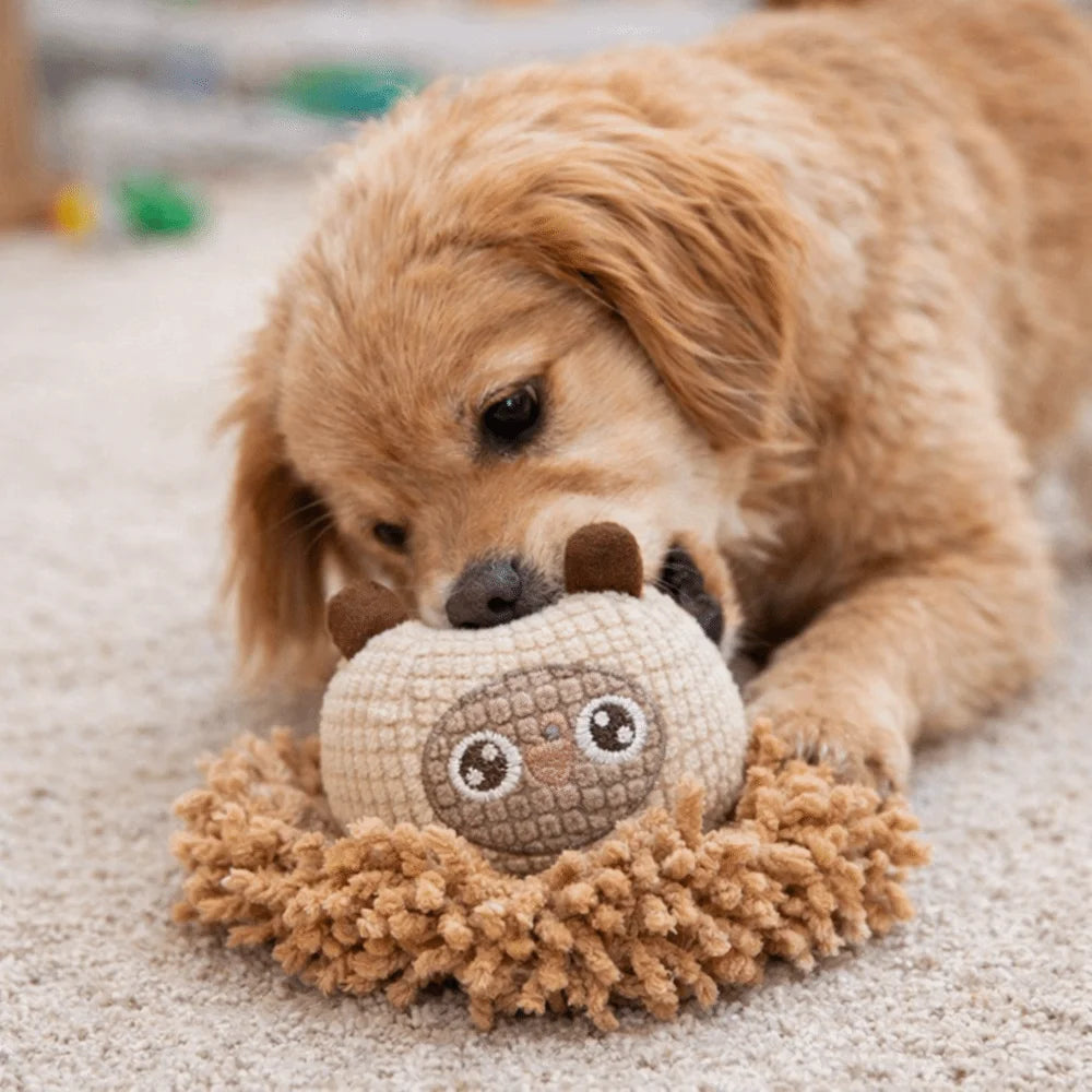 Cartoon Animal Shape Dog Chew Toy — Soft Bite-Resistant Teeth Cleaning Boredom Relief Toy