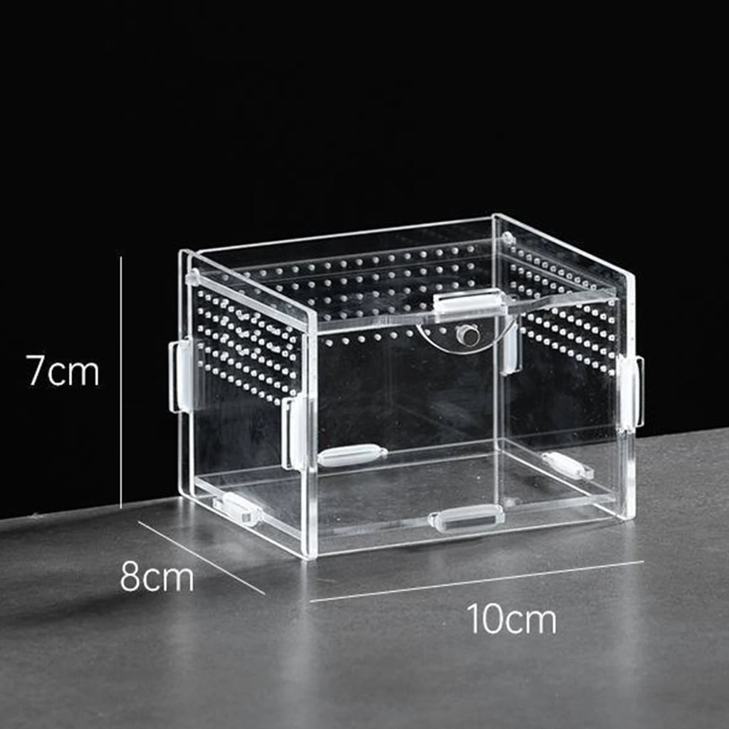 Acrylic Transparent Reptile Terrarium Breeding Box Turtle Cage Nano Arboreal Tarantula Enclosure Dearded Dragon Reptiles Habitat