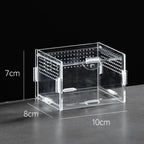 Acrylic Transparent Reptile Terrarium Breeding Box Turtle Cage Nano Arboreal Tarantula Enclosure Dearded Dragon Reptiles Habitat