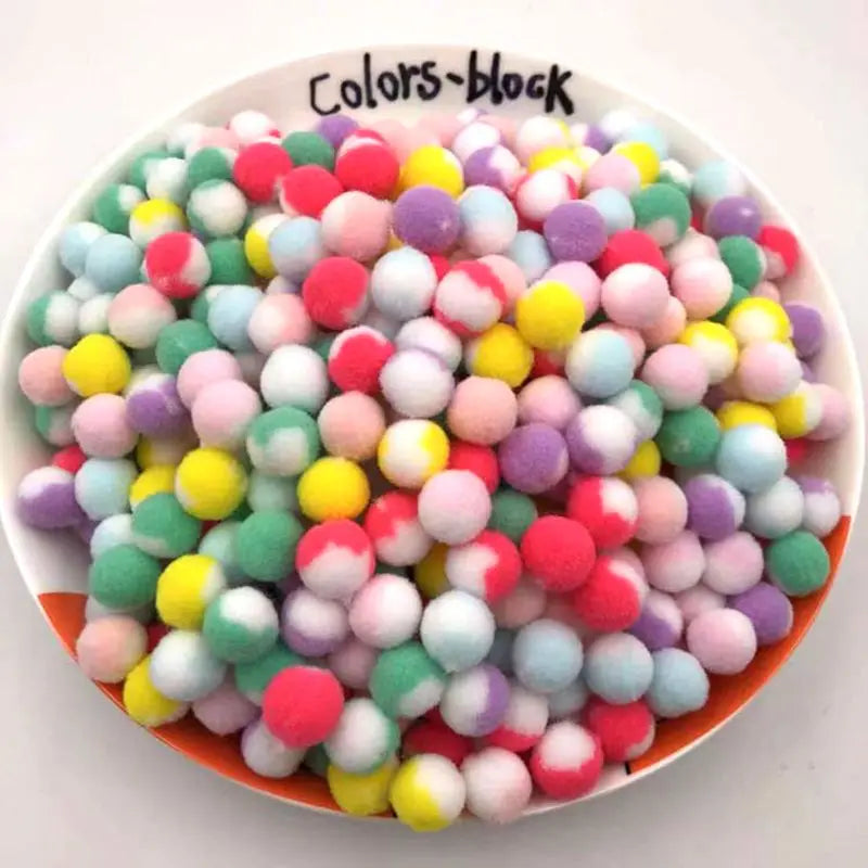 Colorful Plush Cat Puff Ball Toys — Soft Stretch Interactive Chew & Play Balls for Cats