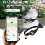 Waterproof Mini GPS Tracker Collar for Cats & Puppies - Anti-Loss Movement Alerts & Remote Global Locator