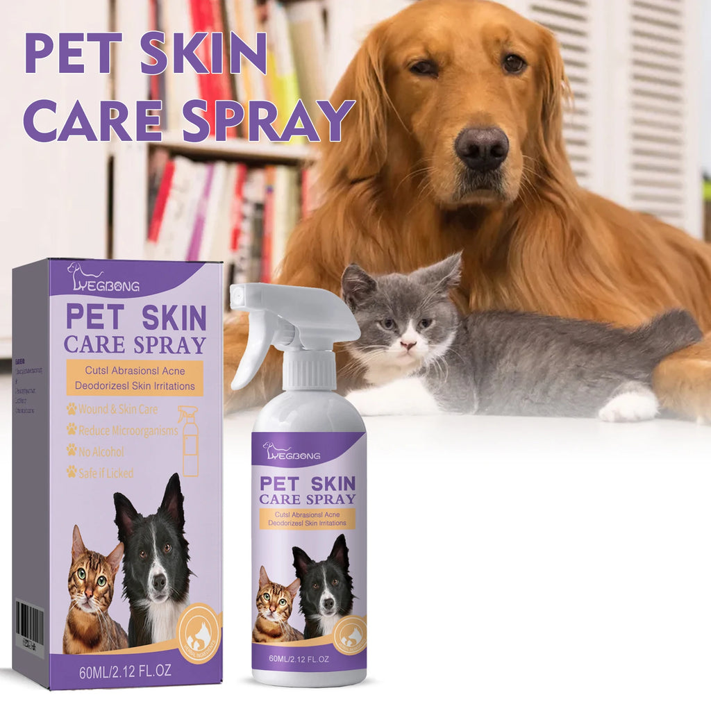 Pet Skin Relief Spray Effectively Removing Mite Relieve Skin Itching Discomfort Eliminate Local Inflammation Pet Skin Care Spray