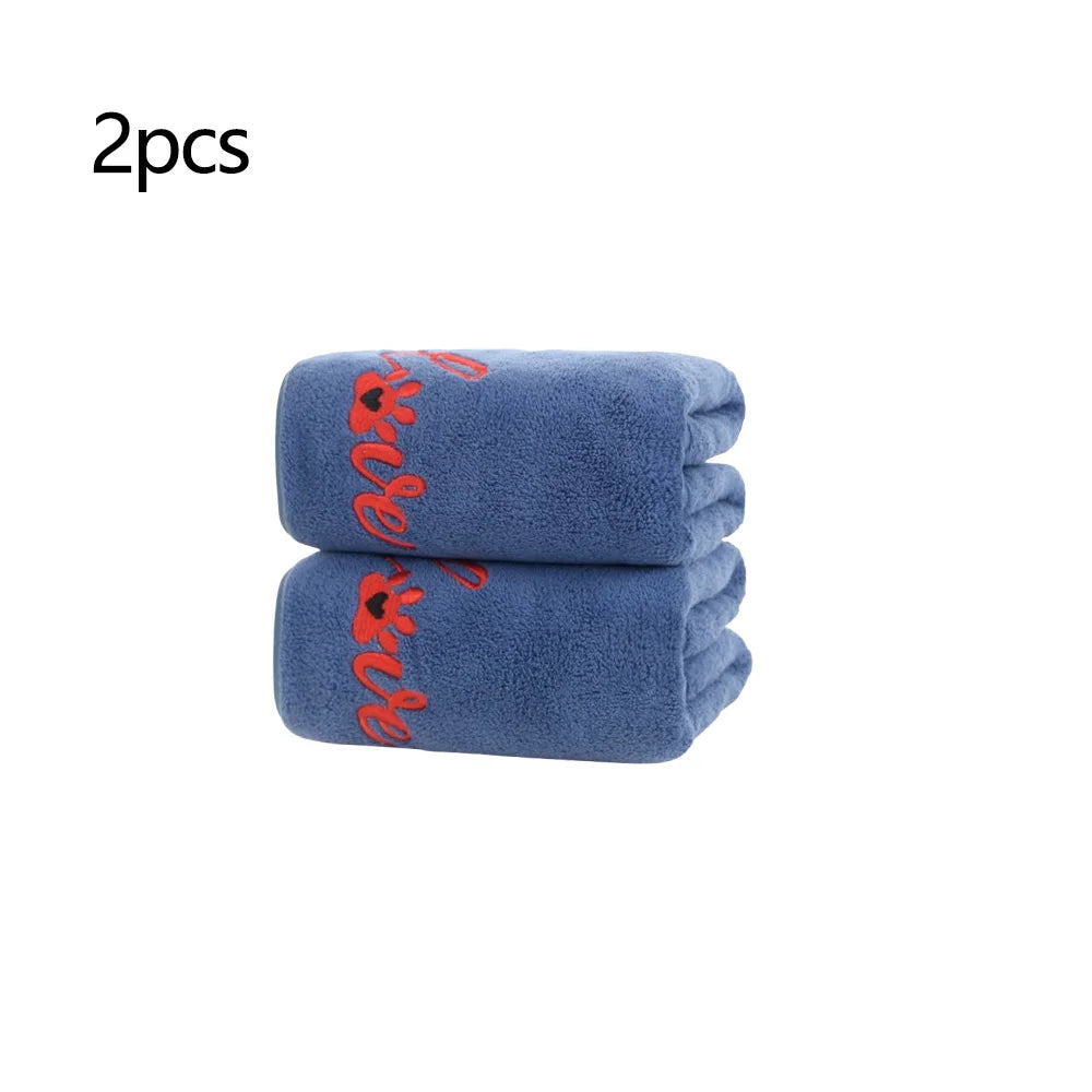 1/2/4pcs Quick Drying Dog and Cat Towels Soft Fiber Towels Bath Towel Pet Bathrobe Covenient  Cleaning Towel Pet Supplies