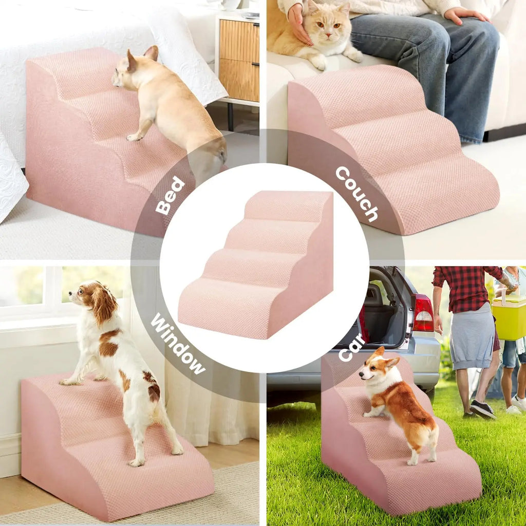 2-in-1 Foam Dog Stairs & Ramp, Extra-Wide Non-Slip (Orthopedic)
