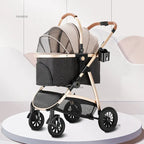 Modern Lightweight Portable Separable Pet Stroller For Cats Dogs Cart 4-wheel Foldable Stroller Outdoor Travel Walking Dog Cart