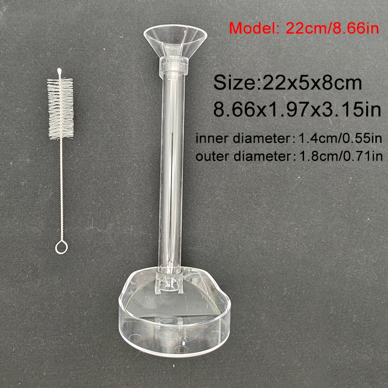 Acrylic Large-Capacity Fish Feeder Tube (Transparent, Multifunctional, Shrimp & Fish Tank)