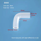 Soft Silicone Aquarium Elbow Connector (Flexible Joint, Hard Tube Adapter, Filter Hose)