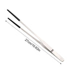 2Pcs Stainless Steel Tweezers Set Straight & Curved Bent Tip Feeding Tongs for Reptile Lizard Spider Craft Jewelry Repair