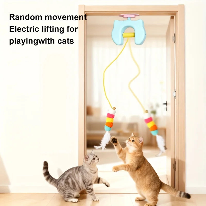 Automatic Retractable Smart Cat Teaser Toy — Electric Hanging Swing Toy for Indoor Cats