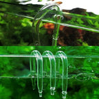 Aquarium U-Shaped Glass CO2 Tube Connector (Air Pipe Check Valve, CO2 Diffuser Accessory)