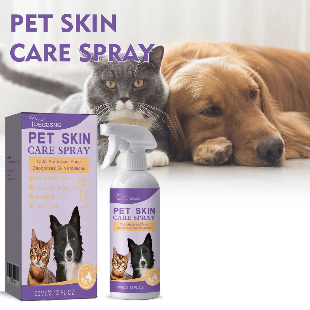 Pet Skin Relief Spray Effectively Removing Mite Relieve Skin Itching Discomfort Eliminate Local Inflammation Pet Skin Care Spray