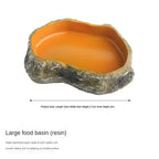 Pet Reptile Water Bowls Terrarium Plate Reptile Feeder Amphibian Feeding Bowl for Frog Chameleon Tortoise Bearded Dragon Turtle