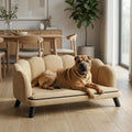 Pearl Design Pet Sofa with Solid Wood Legs (Coffee)