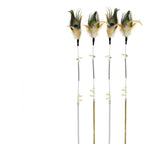 Gradient Feather Cat Teaser Wand Toy — Colorful Interactive Rod Stick for Cats (1–50 Pack)