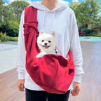Breathable Pet Crossbody Shoulder Bag Comfortable Large capacity Dog Tote Bag with Pocket Hands Free