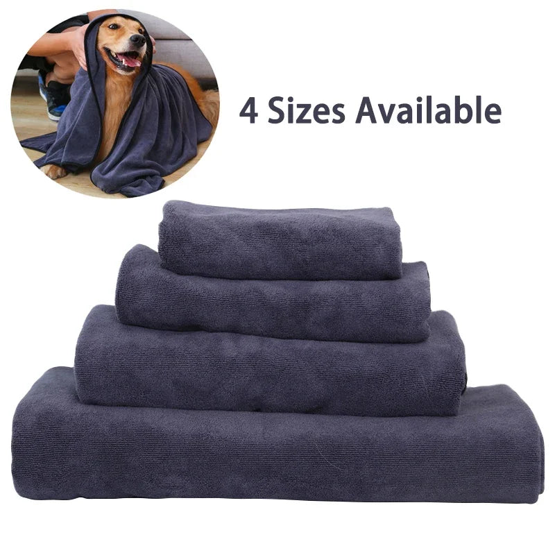 Microfiber Dogs Bath Towel Absorbent Towels Cats Fashion Bath Towel Nano Fiber Bath Towels Cats Quick Drying Towel Pet Supplies