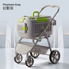 STLFBello Plastic Basket Pet Stroller Cat Poussette Chien Dog Stroller Rabbit