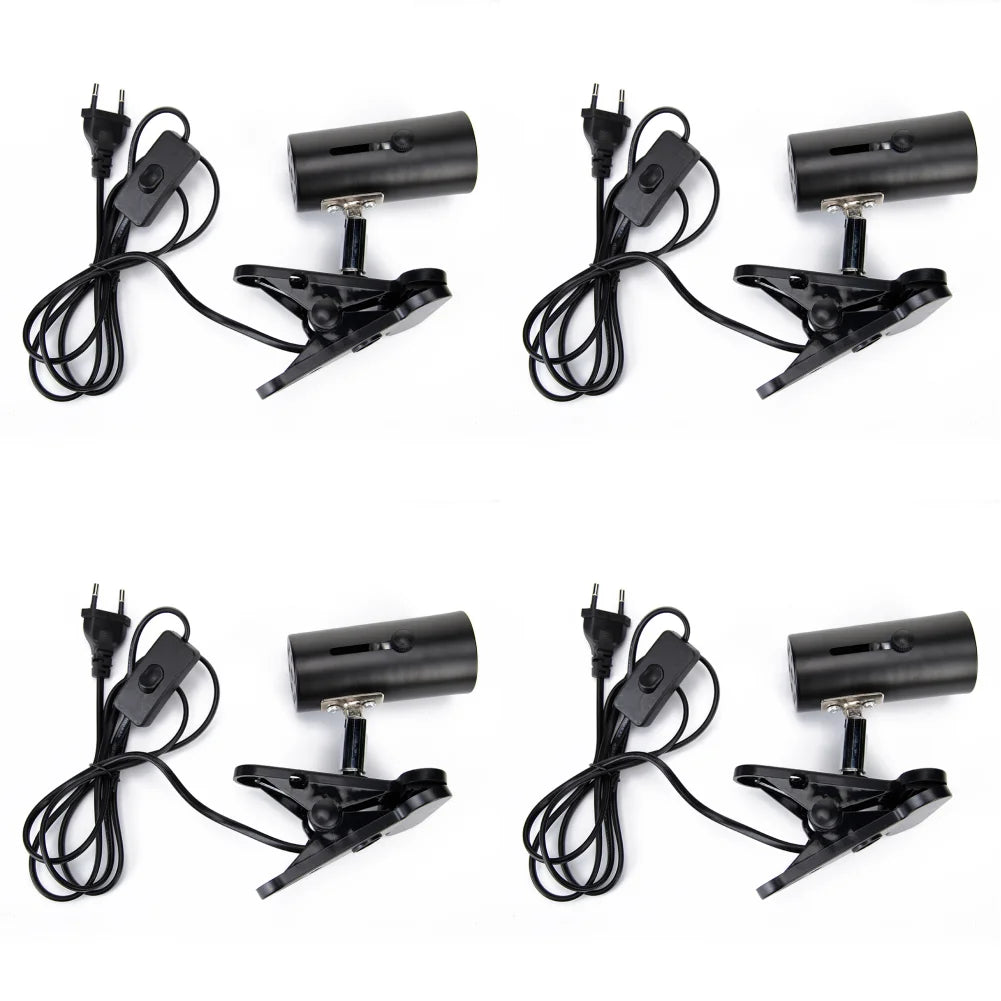 Turtle Fish Tank Reptile Heating Light Holder 360 Degree Rotation E27 Lamp-socket Clip-on Bulb with Lamp Clip Cover уф лампа для