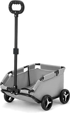 Folding Travel Pet Cart 4 Wheels Rolling Cat Carrier Lightweight Trolley For Travel Shopping Walking Shock Absorption Wheels