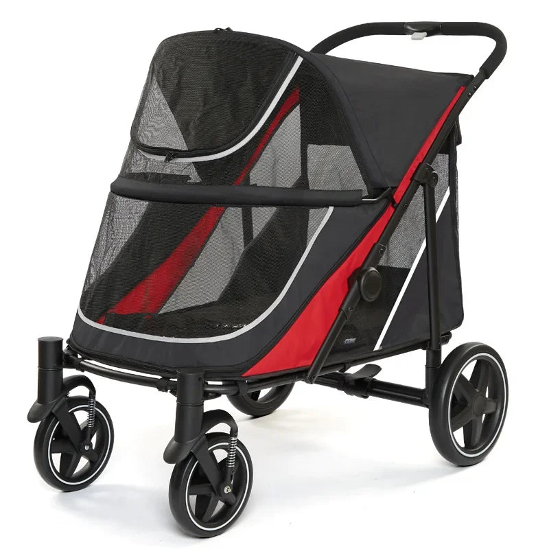 Secure Large Dog Stroller Engineered for Convenient Long-Distance Transport,Dog Show Trolley