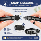 Reflective GPS Cat Collar Tracker with Safety Buckle - Waterproof Anti-Loss Kitten Locator for Android