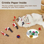 Potaroma 4-Pack Knife-Shaped Catnip Crinkle Toys — Indoor Exercise for All Breeds