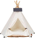 Portable Pet Teepee Bed with Thick Cushion (Up to 15lbs)