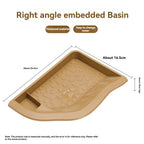 Yellow Edge Turtle Bath Basin Half Water Reptile Turtle Bath Basin Water Food Dual-Use Crawling Pet Breeding Box Landscaping