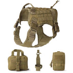 Tactical Camouflage Dog Vest Large Dog Outdoor Training Chest And Back Set Explosive Charge Leash Military Police Dog Equipment
