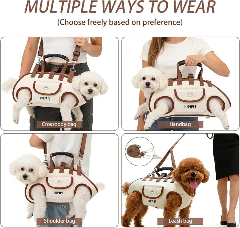 Portable Multi-Functional Dog Traction Backpack (Breathable, Easy Clean)