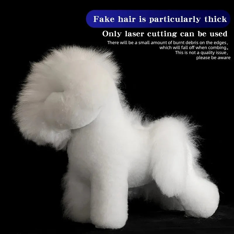 Bichon Grooming Practice Model with Simulation Wig