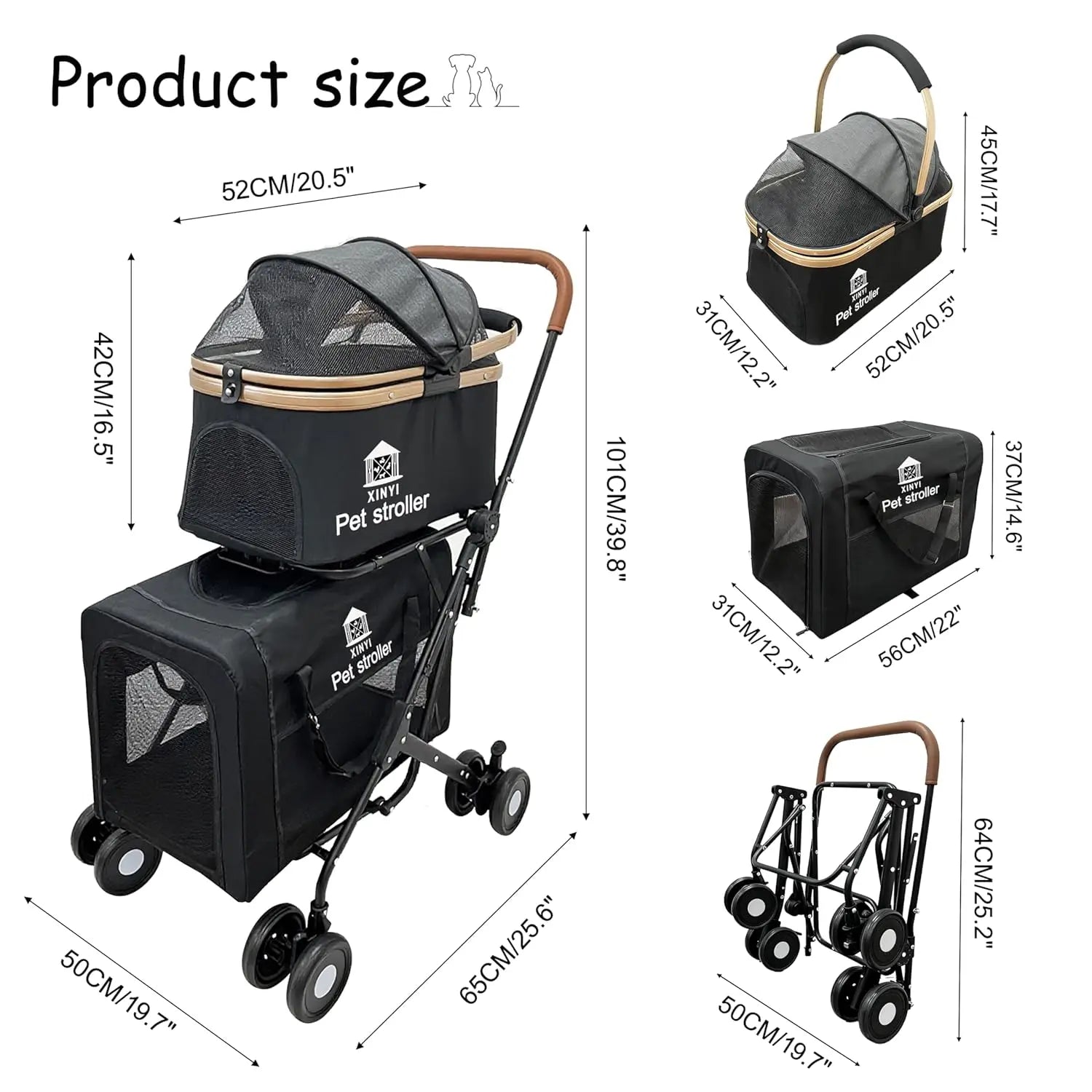Outdoor Pet Running & Travel, No Color Specified, XL Double, Weather Cover