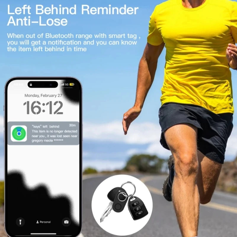 IP54 Silicone Shell Bluetooth GPS Tracker with Find My - Dust & Water Resistant Tag for Keys, Luggage, Bags & Pets