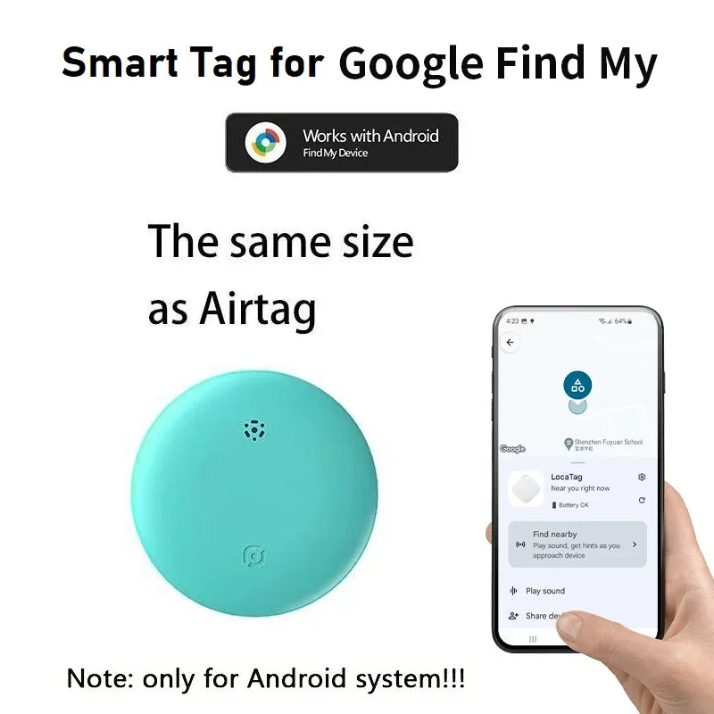 Universal GPS Smart Finder for iOS & Android - AirTag Replacement Global Locator for Cars, Kids & Pets