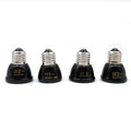 E27 Pet Heating Lamp Black In-Frared Ceramic Emitter Heat Light Bulb Pet Brooder Reptile Mini Infrared Lamp 25/50/75/100W