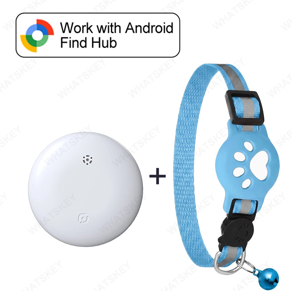 Multi-Purpose Adjustable Pet & Vehicle GPS Tracker - Google Find My Compatible Collar, Card & Necklace Locator