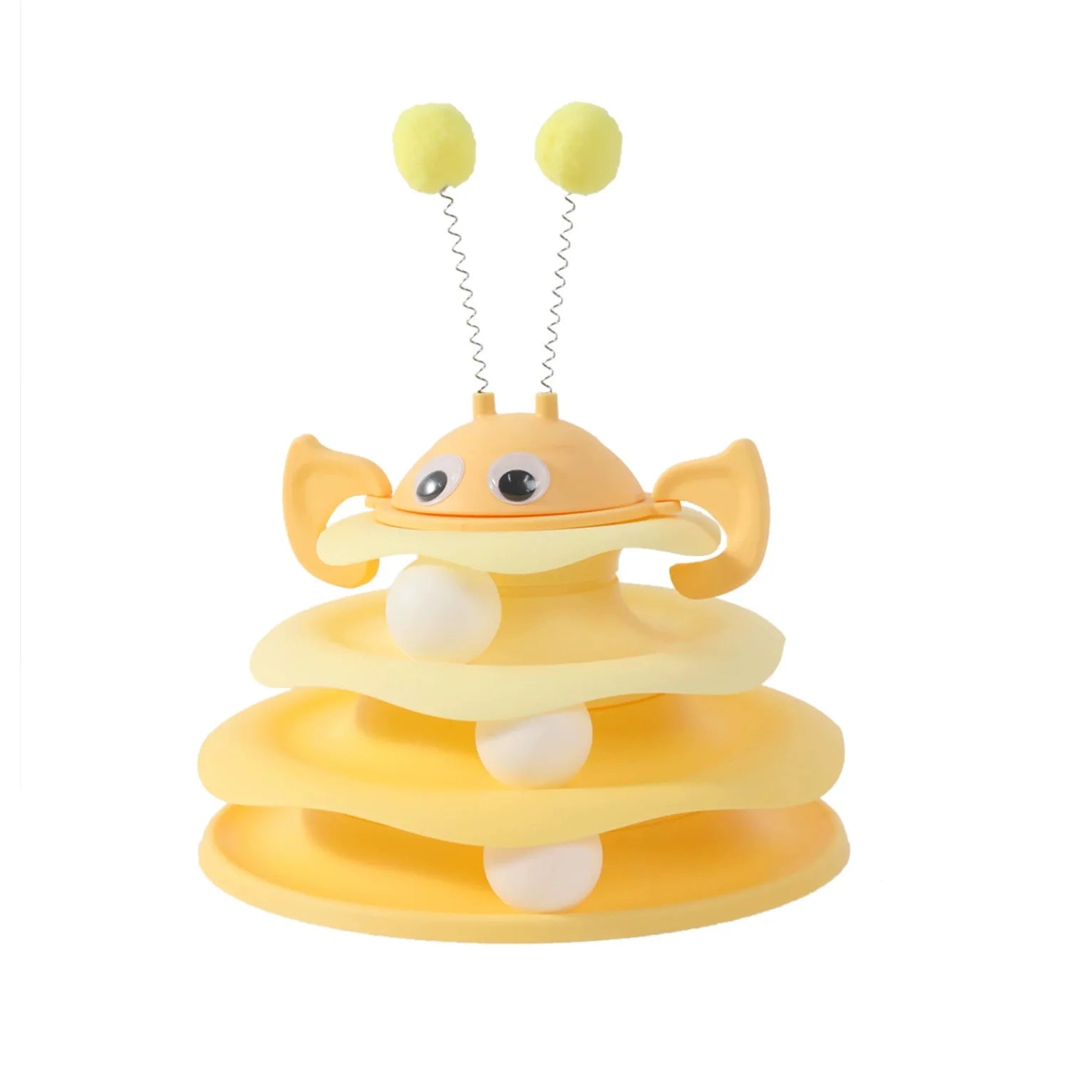 Little Bee Tumbler Turntable Cat Teaser Toy — Self-Righting Interactive Spinning Artifact
